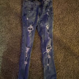 super skinny ripped jeans